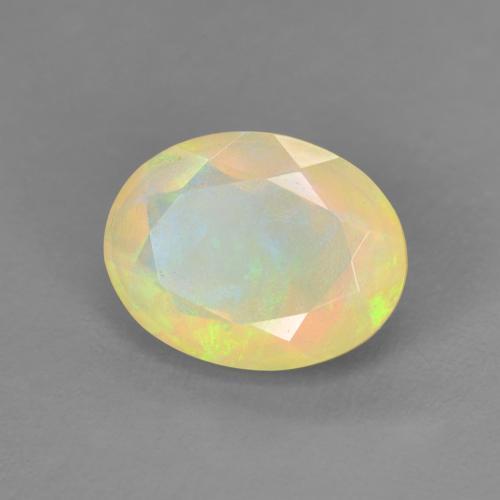 Opale multicolore naturelle coupe ovale, 1,13 ct, translucide