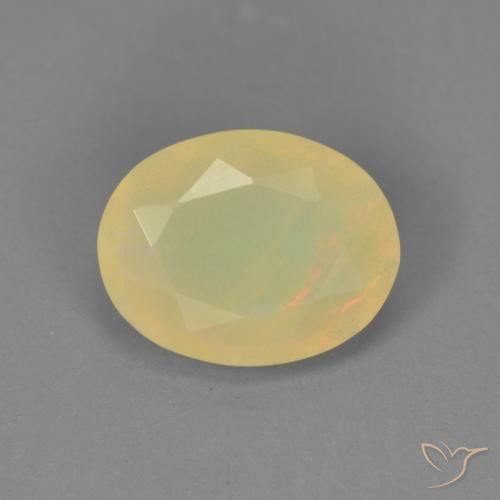 0.95ct Naturel Multicolore Opale, ovale, Translucide, Photo A
