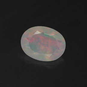Opale multicolore naturelle transparent, 0,95 ct, transparent / translucide