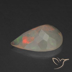 Opale Multicolore naturelle En forme de poire, 1.66 ct, Transparent
