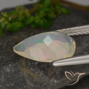 Opale Multicolore naturelle En forme de poire, 1.56 ct, Transparent