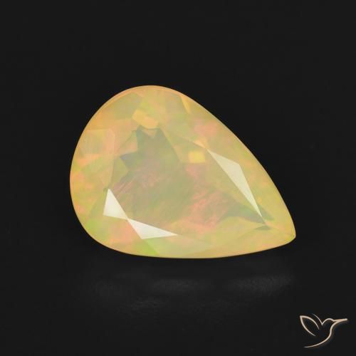 Opale Multicolore naturelle En forme de poire, 1.66 ct, Transparent