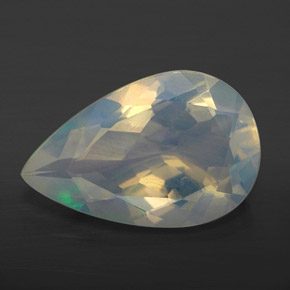 Opale multicolore naturelle en forme de poire, 2,12 ct, transparent