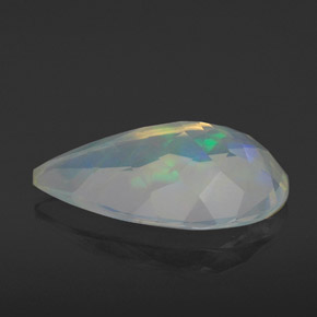 Opale multicolore naturelle en forme de poire, 2,12 ct, transparent