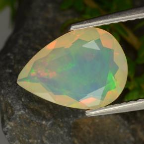 Opale jaune naturelle en forme de poire, 1,42 ct, transparent