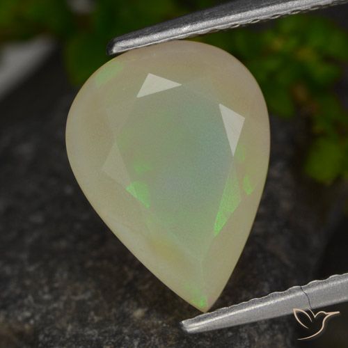 1.69ct Naturel Multicolore Opale, En forme de poire, Translucide