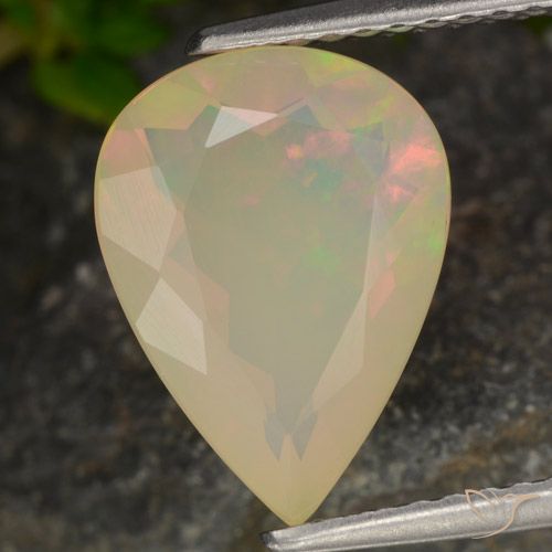 1.91ct Naturel Multicolore Opale, En forme de poire, Translucide