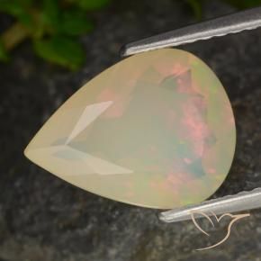 Opale Multicolore naturelle En forme de poire, 1.91 ct, Translucide
