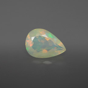 Opale multicolore naturelle transparent, 1,77 ct, transparent / translucide