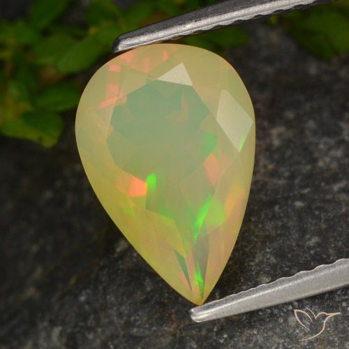 1.33ct Naturel Multicolore Opale, En forme de poire, Transparent, Photo A
