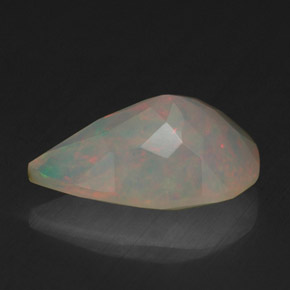 Opale multicolore naturelle en forme de poire, 1,74 ct, transparent