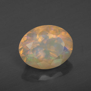 Opale multicolore naturelle transparent, 2,81 ct, transparent / translucide