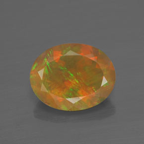 Opale multicolore naturelle transparent, 1,43 ct, transparent / translucide