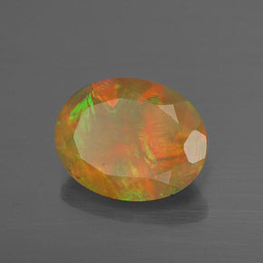 Opale multicolore naturelle transparent, 1,43 ct, transparent / translucide