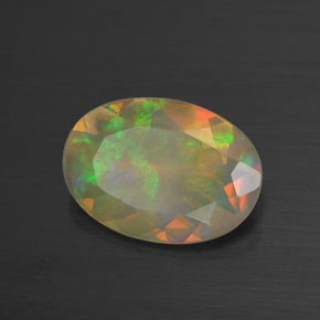 Opale multicolore naturelle transparent, 1,17 ct, transparent / translucide