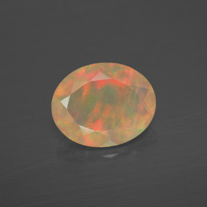 Opale multicolore naturelle transparent, 1,55 ct, transparent / translucide