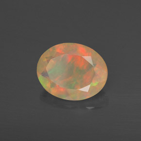 Opale multicolore naturelle transparent, 1,55 ct, transparent / translucide