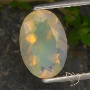 Opale Multicolore naturelle ovale, 1.46 ct, Transparent