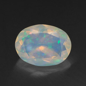 Opale multicolore naturelle transparent, 1,41 ct, transparent / translucide