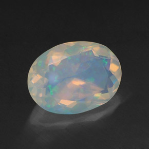 Opale multicolore naturelle transparent, 1,41 ct, transparent / translucide