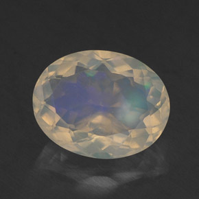 Opale multicolore naturelle transparent, 2,03 ct, transparent / translucide