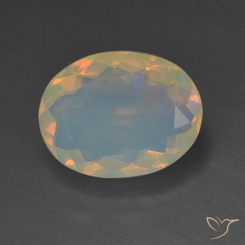 1.56ct Naturel Multicolore Opale, ovale, Transparent