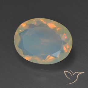 Opale Multicolore naturelle ovale, 1.56 ct, Transparent