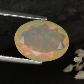 Opale multicolore naturelle transparent, 2,01 ct, transparent / translucide