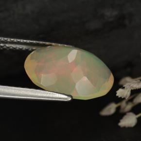 Opale multicolore naturelle transparent, 2,01 ct, transparent / translucide