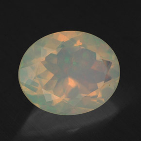 Opale multicolore naturelle transparent, 2,30 ct, transparent / translucide