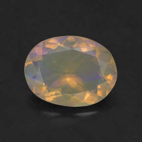 Opale multicolore naturelle coupe ovale, 1,27 ct, translucide