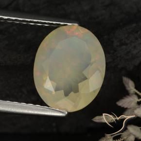 Opale Multicolore naturelle ovale, 1.59 ct, Transparent