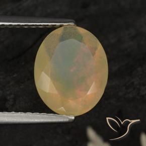 Opale Multicolore naturelle ovale, 1.32 ct, Translucide