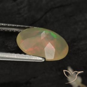 Opale Multicolore naturelle ovale, 1.32 ct, Translucide