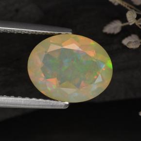 Opale multicolore naturelle transparent, 1,59 ct, transparent / translucide