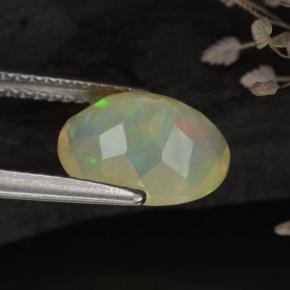 Opale multicolore naturelle transparent, 1,59 ct, transparent / translucide