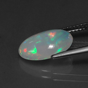 Opale multicolore naturelle transparent, 2,12 ct, transparent / translucide