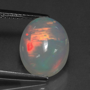 Opale multicolore naturelle transparent, 3,04 ct, transparent / translucide