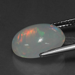 Opale multicolore naturelle transparent, 3,04 ct, transparent / translucide
