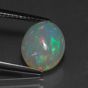Opale multicolore naturelle transparent, 1,88 ct, transparent / translucide