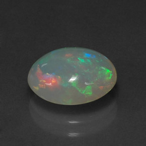 Opale multicolore naturelle transparent, 1,88 ct, transparent / translucide