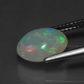 Opale multicolore naturelle transparent, 1,88 ct, transparent / translucide