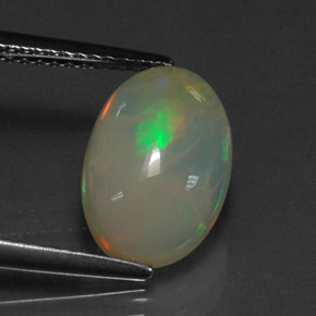 Opale multicolore naturelle transparent, 2,25 ct, transparent / translucide