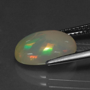 Opale multicolore naturelle transparent, 2,25 ct, transparent / translucide
