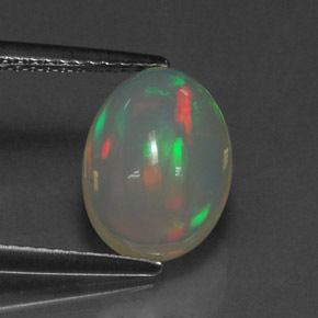 Opale multicolore naturelle transparent, 2,33 ct, transparent / translucide