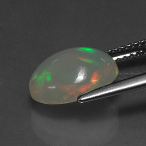 Opale multicolore naturelle transparent, 2,33 ct, transparent / translucide