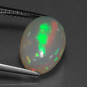 Opale multicolore naturelle transparent, 3,77 ct, transparent / translucide