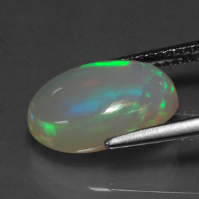 Opale multicolore naturelle transparent, 3,77 ct, transparent / translucide