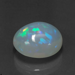 Opale multicolore naturelle transparent, 3,89 ct, transparent / translucide