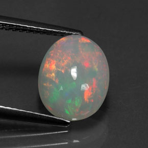 Opale multicolore naturelle transparent, 2,01 ct, transparent / translucide
